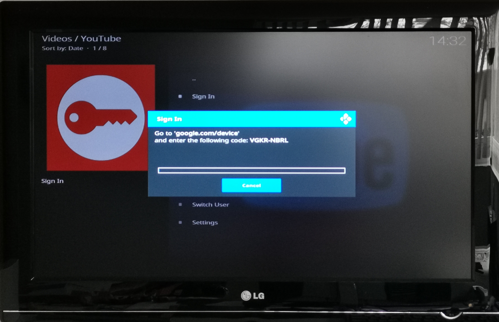 YouTube Kodi add-on requires sign-in