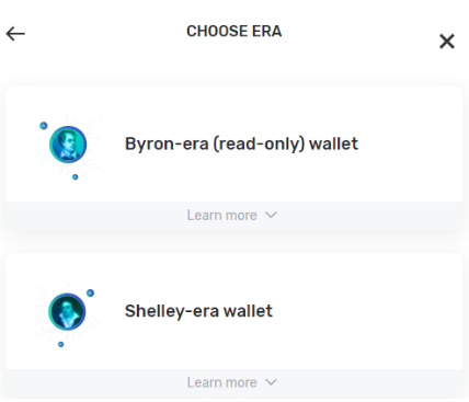 Choose Era wallet