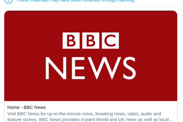 Twitter flagged BBC