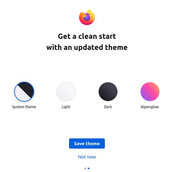 Firefox Theme Selection