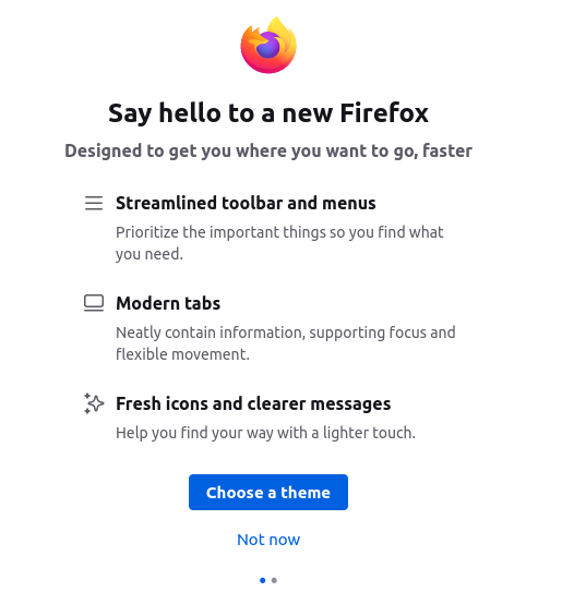 Firefox 89 Upgrade Greeting