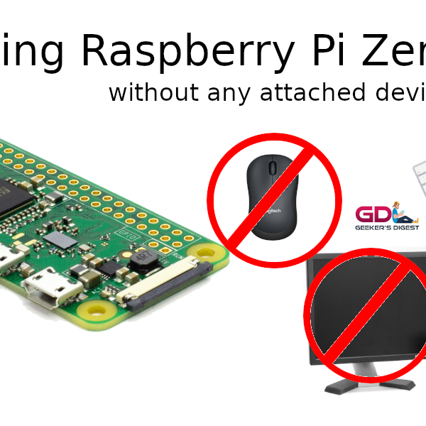 Using Raspberry Pi Zero W without any attached devices