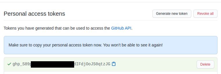 GitHub token