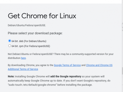 Chrome for Linux