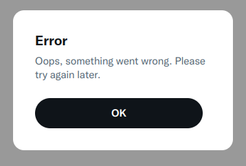 Twitter error