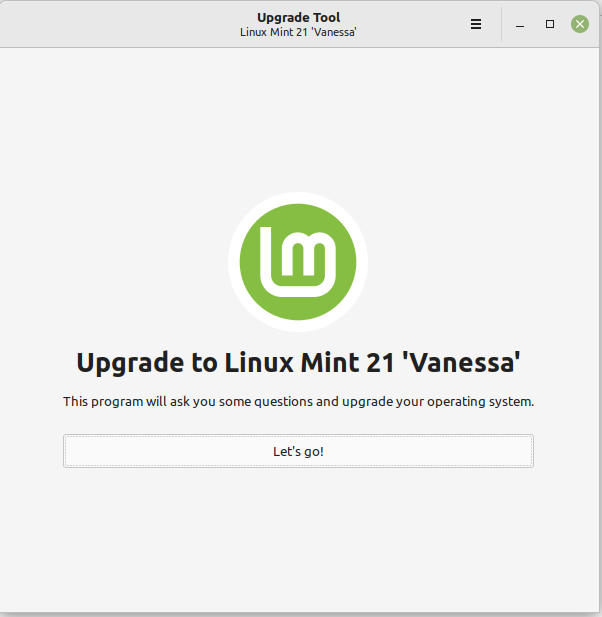 Upgrade to Linux Mint 21.0 Vanessa using Upgrade Tool
