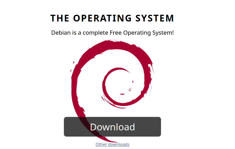 Download of Debian ISO is found on the Debian website