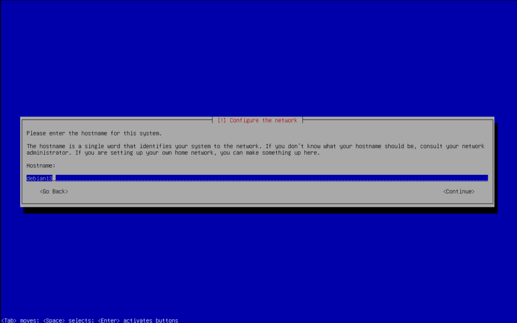 Configure the hostname