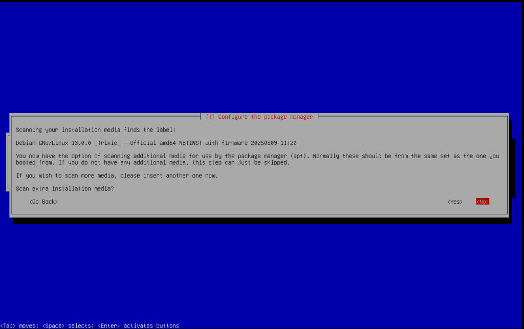 Configure the Debian package manager