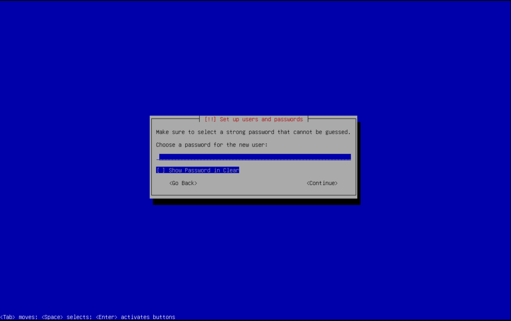 Set a password for the new user