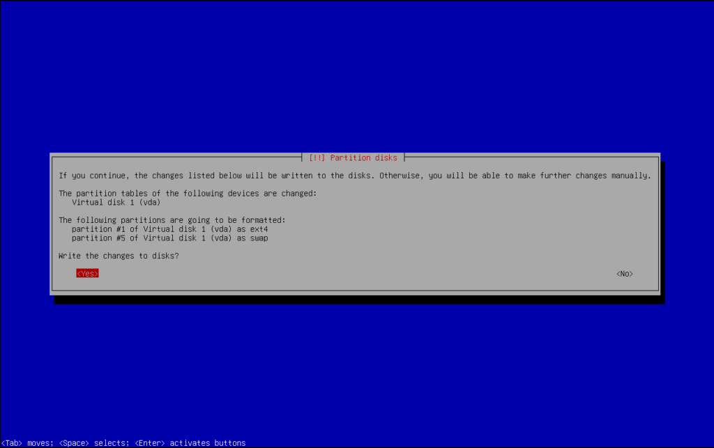 Write changes to disk