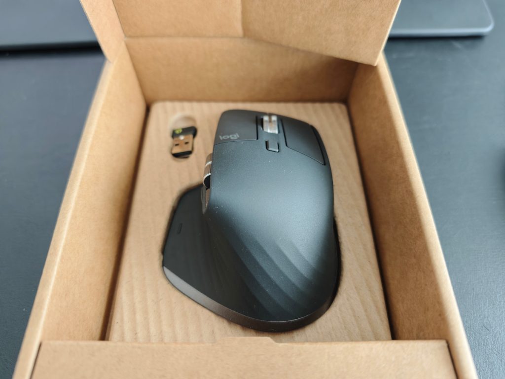 Logitech MX Master 3S package with Bluetooth Receiver