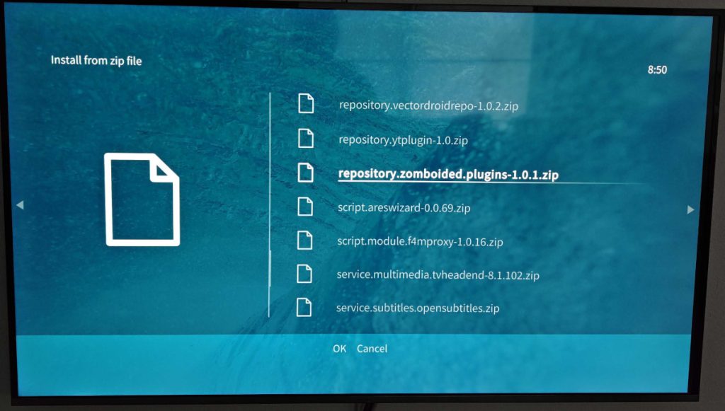 Install Zomboided repository from zip file