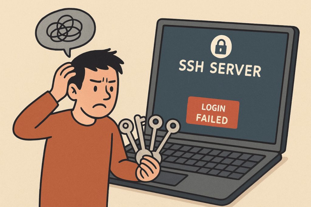 SSH Login error due to too many authentication failures.