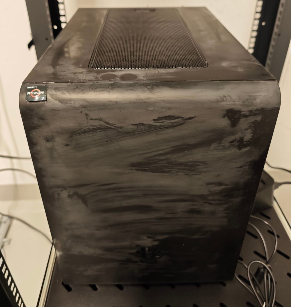 The chassis doesn't look nice now, but its not sticky anymore.