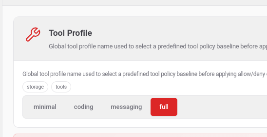 OpenClaw Tool Profile